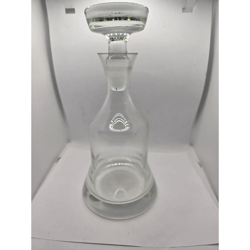Vintage Crystal Liquor Decanter Bottle With Stopper Heavy No chips or cracks